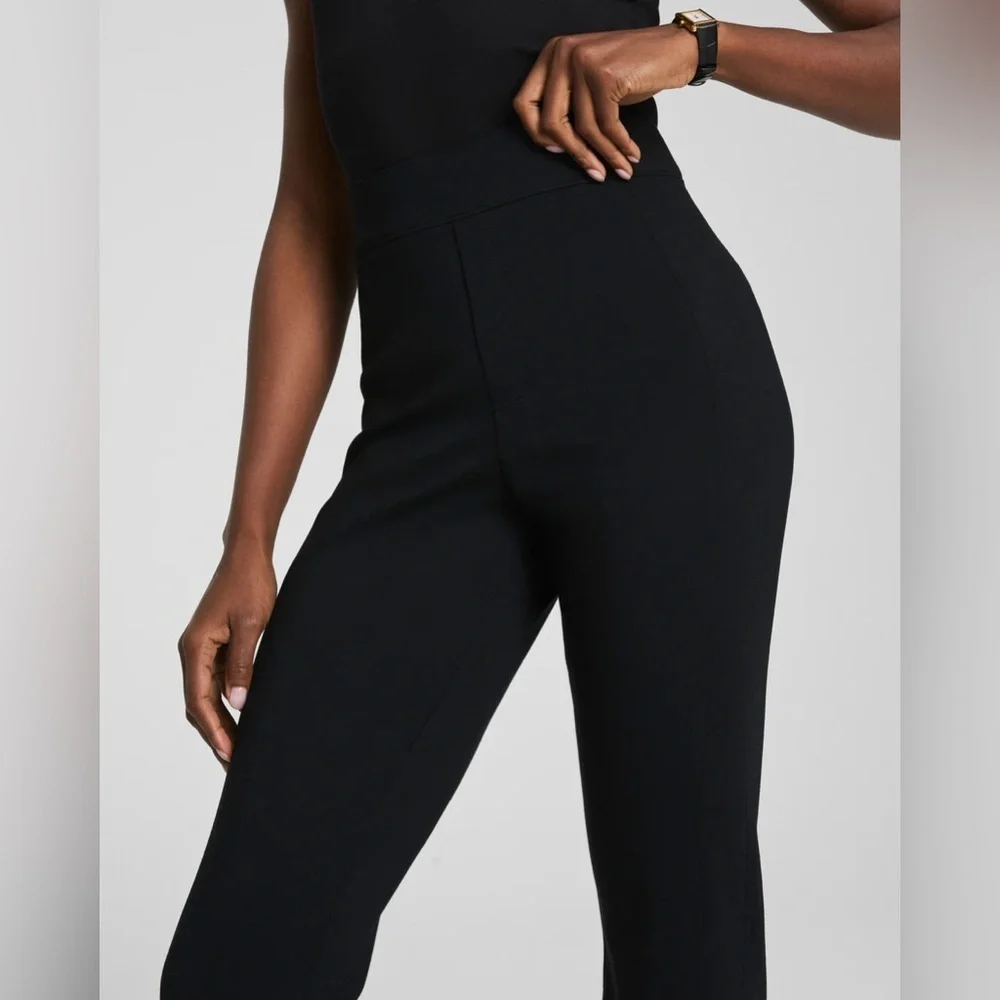 SPANX Black Ponte Slim Straight Pant sz L